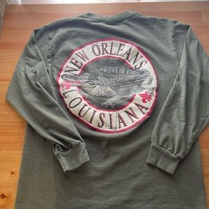 Green long sleeve tee size medium